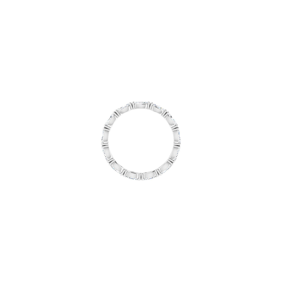 Marquise Lab-Grown Diamond Eternity Band in 14K Gold - 14K White Gold