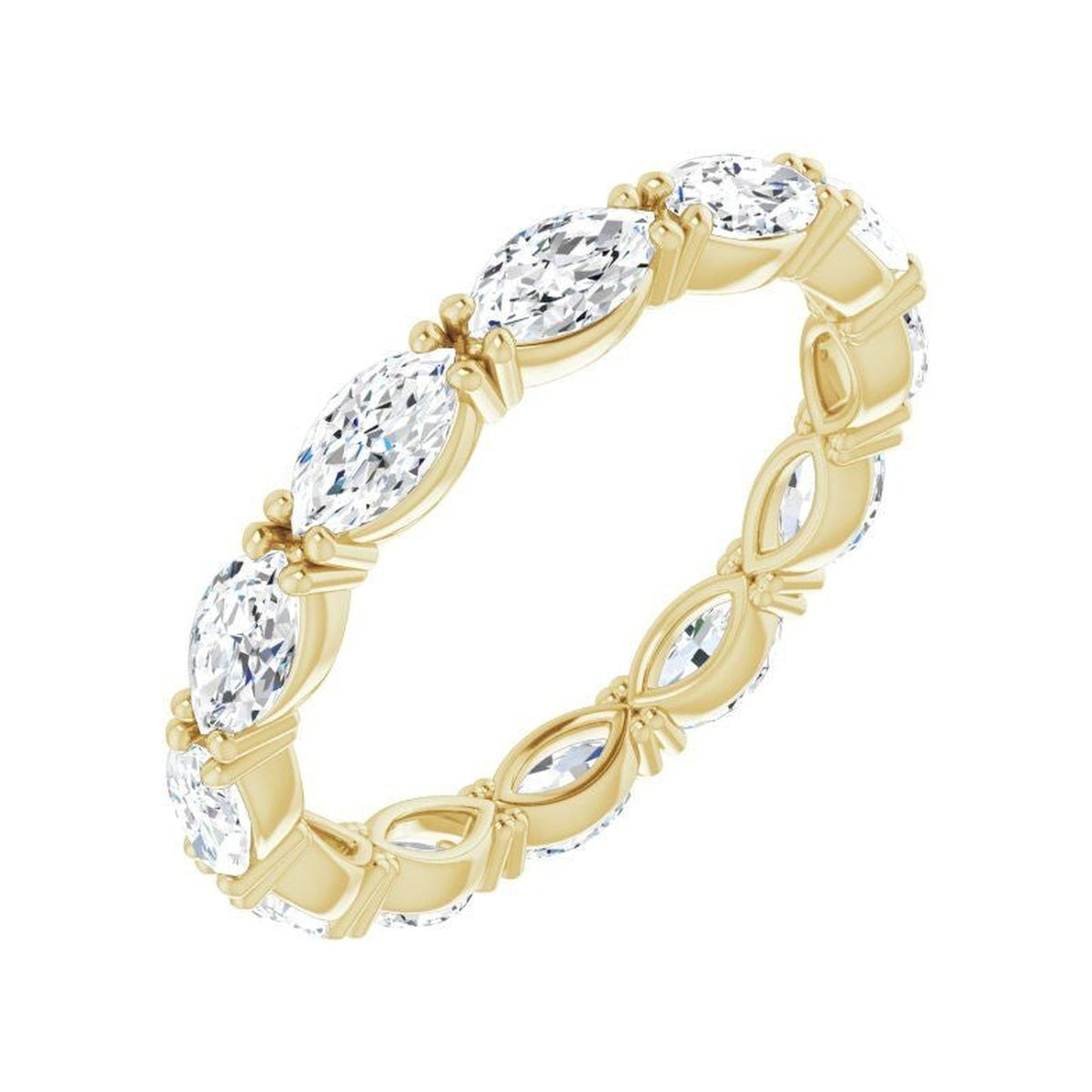 Marquise Lab-Grown Diamond Eternity Band in 14K Gold