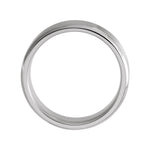Men's Beveled-Edge Comfort-Fit Flat Band with Satin Finish in 14K & 18K Gold or Platinum - 14K White Gold