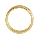 Men's Beveled-Edge Comfort-Fit Flat Band with Satin Finish in 14K & 18K Gold or Platinum - 14K Yellow Gold