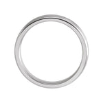 Men's Beveled-Edge Comfort-Fit Flat Band with Satin Finish in 14K & 18K Gold or Platinum - 14K White Gold