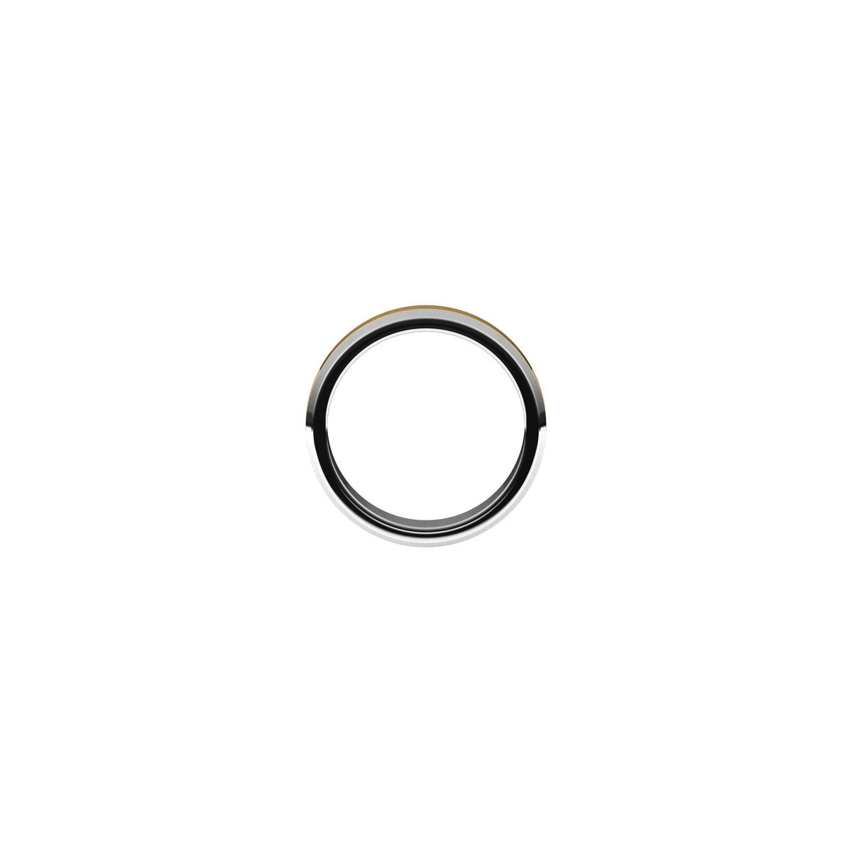 Men's Beveled-Edge Flat Band in 14K Gold - 14K Two-Tone Gold