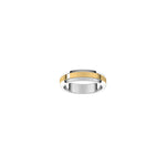 Men's Beveled-Edge Flat Band in 14K Gold - 14K Two-Tone Gold