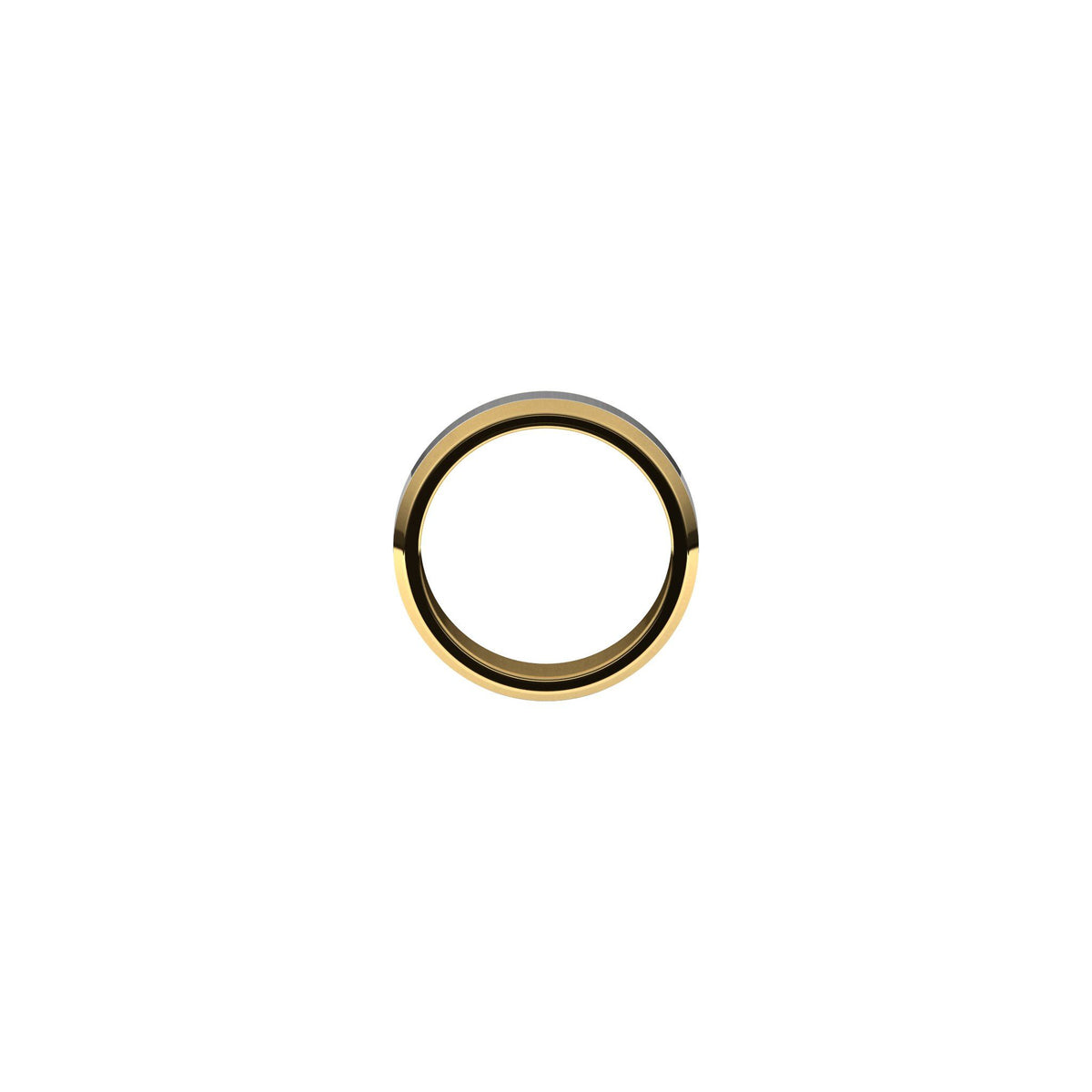 Men's Beveled-Edge Flat Band in 14K Gold - 14K Two-Tone Gold