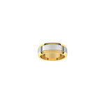 Men's Beveled-Edge Flat Band in 14K Gold - 14K Two-Tone Gold