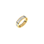 Men's Comfort-Fit Flat Band in 14K Gold - 14K Two-Tone Gold