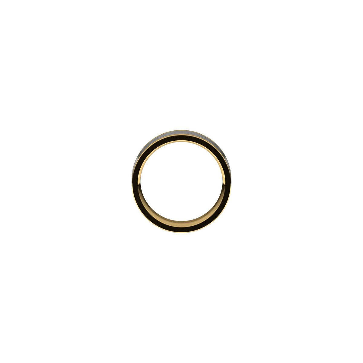 Men's Comfort-Fit Flat Band in 14K Gold - 14K Two-Tone Gold