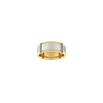 Men's Comfort-Fit Flat Band in 14K Gold - 14K Two-Tone Gold