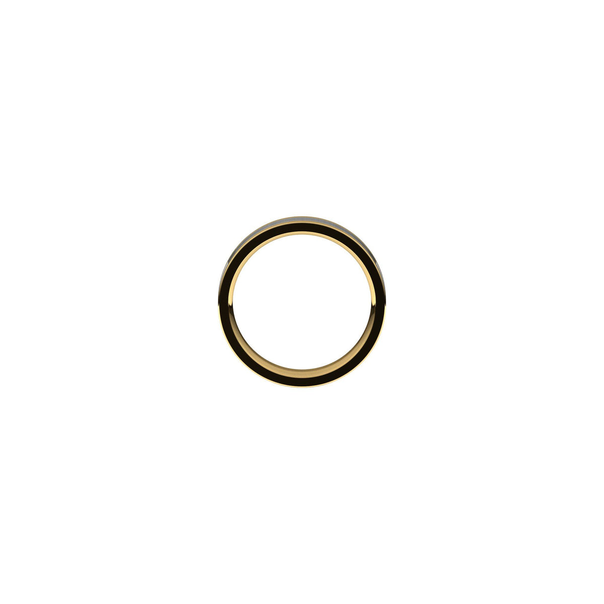 Men's Comfort-Fit Flat Band in 14K Gold - 14K Two-Tone Gold