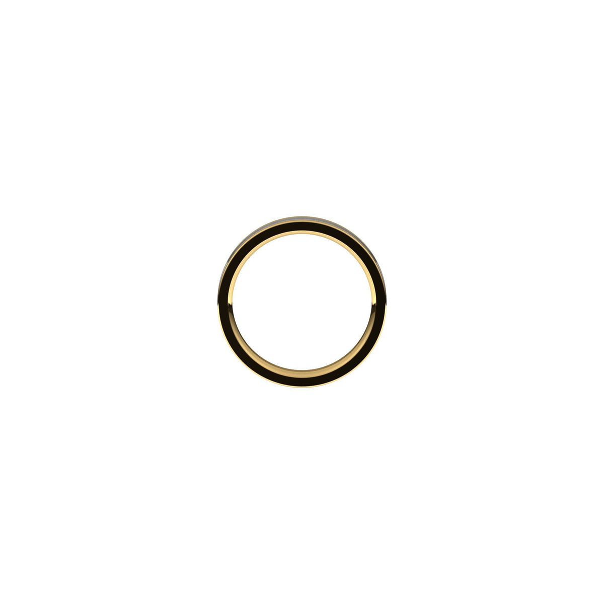 Men's Comfort-Fit Flat Band in 14K Gold - 14K Two-Tone Gold