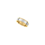 Men's Comfort-Fit Flat Band in 14K Gold - 14K Two-Tone Gold