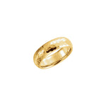 Men's Comfort-Fit Half Round Band with Hammer Finish in 14K & 18K Gold - 14K Yellow Gold