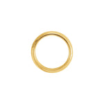 Men's Comfort-Fit Half Round Band with Hammer Finish in 14K & 18K Gold - 14K Yellow Gold