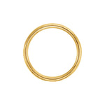 Men's Comfort-Fit Half Round Band with Hammer Finish in 14K & 18K Gold - 14K Yellow Gold