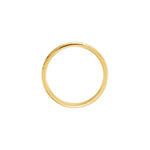 Men's Comfort-Fit Half Round Band with Hammer Finish in 14K & 18K Gold - 14K Yellow Gold