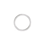 Men's Comfort-Fit Half Round Band with Hammer Finish in 14K & 18K Gold - 14K White Gold