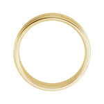 Men's Grooved Comfort-Fit Flat Band in 14K Gold or Platinum - 14K Yellow Gold