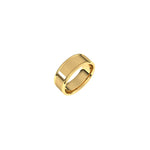 Men's Grooved Comfort-Fit Flat Band in 14K Gold or Platinum - 14K Yellow Gold