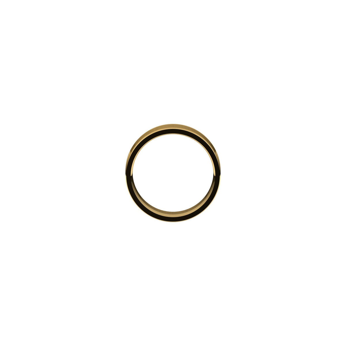 Men's Grooved Comfort-Fit Flat Band in 14K Gold or Platinum - 14K Yellow Gold