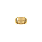 Men's Grooved Comfort-Fit Flat Band in 14K Gold or Platinum - 14K Yellow Gold
