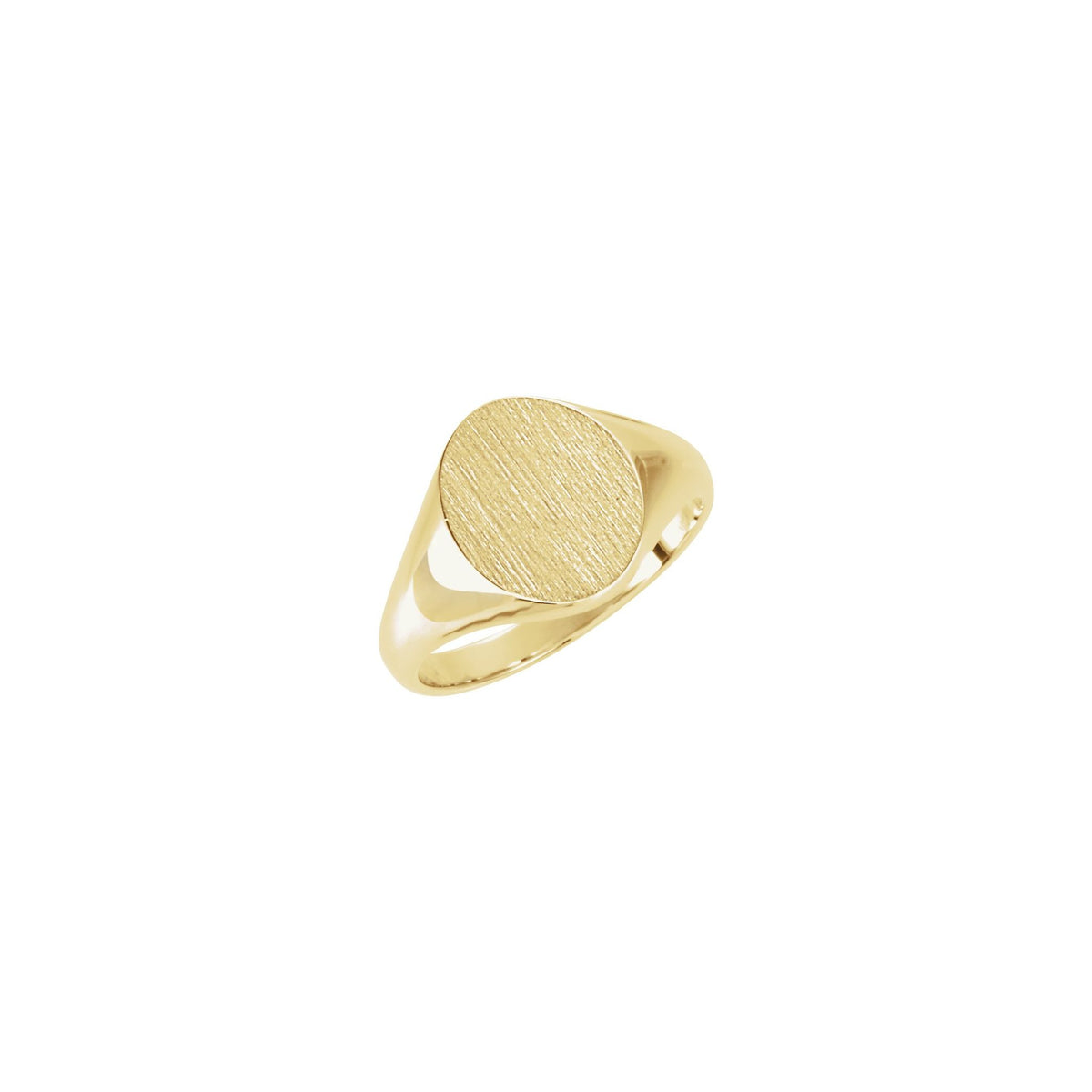 Men's Oval Signet Ring in 14K & 18K Gold No. 1 - 14K Yellow Gold