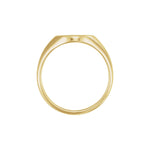 Men's Oval Signet Ring in 14K & 18K Gold No. 1 - 14K Yellow Gold
