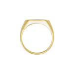Men's Oval Signet Ring in 14K & 18K Gold No. 2 - 14K Yellow Gold
