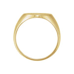 Men's Oval Signet Ring in 14K Gold - 14K Yellow Gold