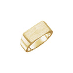 Men's Rectangle Signet Ring in 14K Gold - 14K Yellow Gold