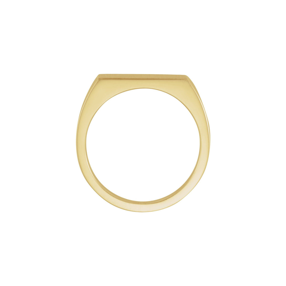 Men's Rectangle Signet Ring in 14K Gold - 14K Yellow Gold