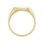Men's Square Signet Ring in 14K & 18K Gold - 14K Yellow Gold