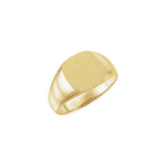 Men's Square Signet Ring in 14K & 18K Gold - 18K Yellow Gold