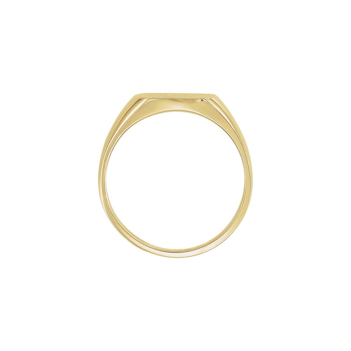 Men's Square Signet Ring in 14K Gold - 14K Yellow Gold