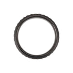 Men's Tungsten Accented Half-Round Band - Black
