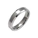 Men's Tungsten Beveled Edge Band - Gray