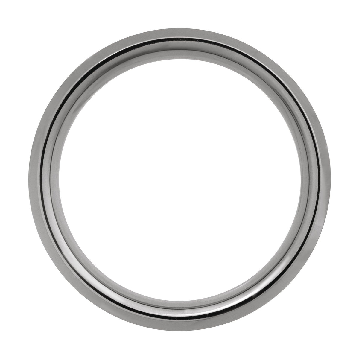 Men's Tungsten Beveled Edge Band - Gray