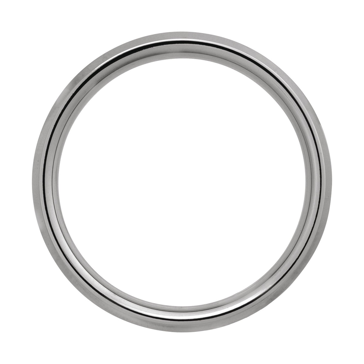 Men's Tungsten Beveled Edge Band - Gray