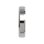 Men's Tungsten Beveled Edge Band - Gray