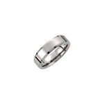 Men's Tungsten Beveled Edge Band - Gray