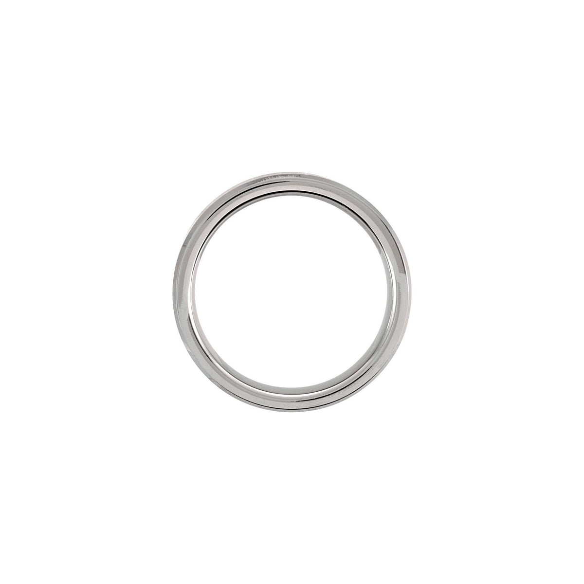 Men's Tungsten Beveled Edge Band - Gray