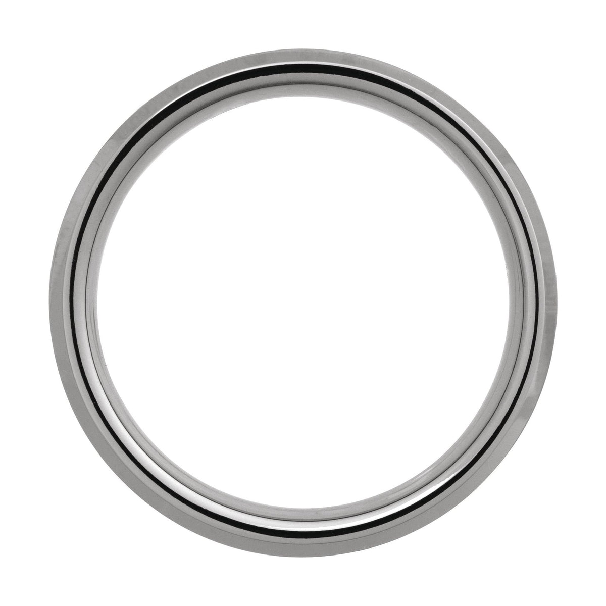 Men's Tungsten Beveled Edge Band - Gray