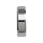 Men's Tungsten Beveled Edge Band - Gray