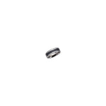 Men's Tungsten Beveled-Edge Carbon Fiber Inlay Comfort-Fit Band - Gray