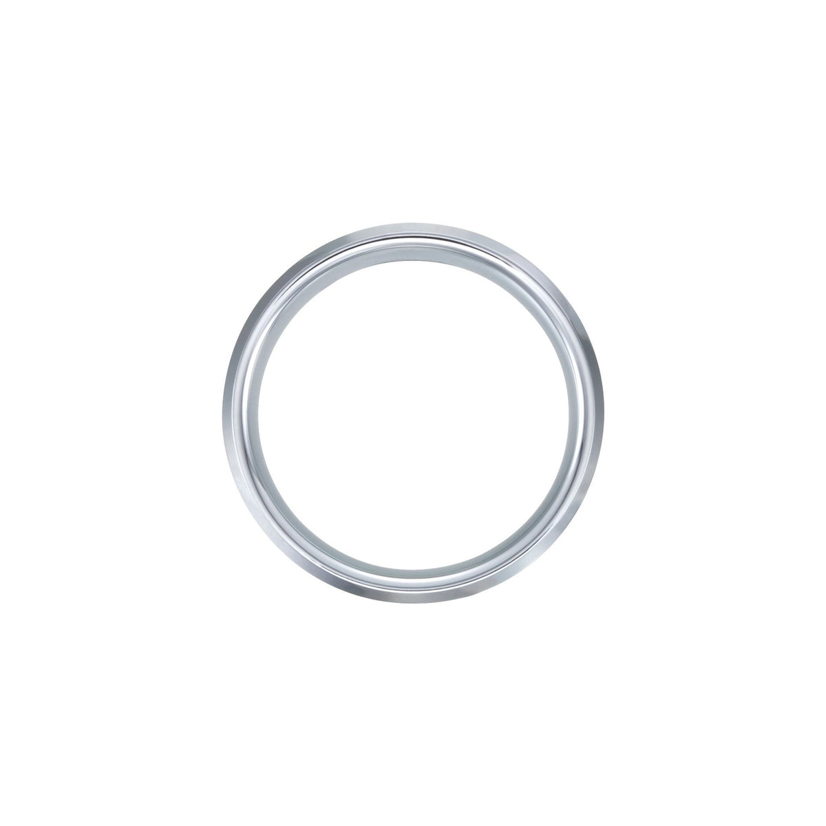 Men's Tungsten Beveled-Edge Comfort-Fit Band with Satin Finish, 8 mm - White