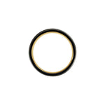 Men's Tungsten Beveled-Edge Grooved Comfort-Fit Band - Black