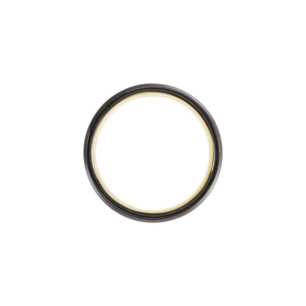 Men's Tungsten Beveled-Edge Grooved Comfort-Fit Band - Black
