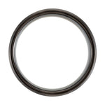 Men's Tungsten Beveled-Edge Grooved Comfort-Fit Band, Black - Black
