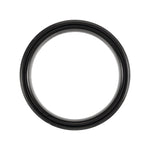 Men's Tungsten Beveled-Edge Imitation Meteorite Inlay Comfort-Fit Band - Black