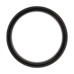 Men's Tungsten Beveled-Edge Inlay Band with Satin Finish, 5 mm-8 mm - Black