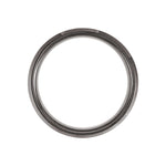 Men's Tungsten Beveled-Edge Inlay Comfort-Fit Band - Black